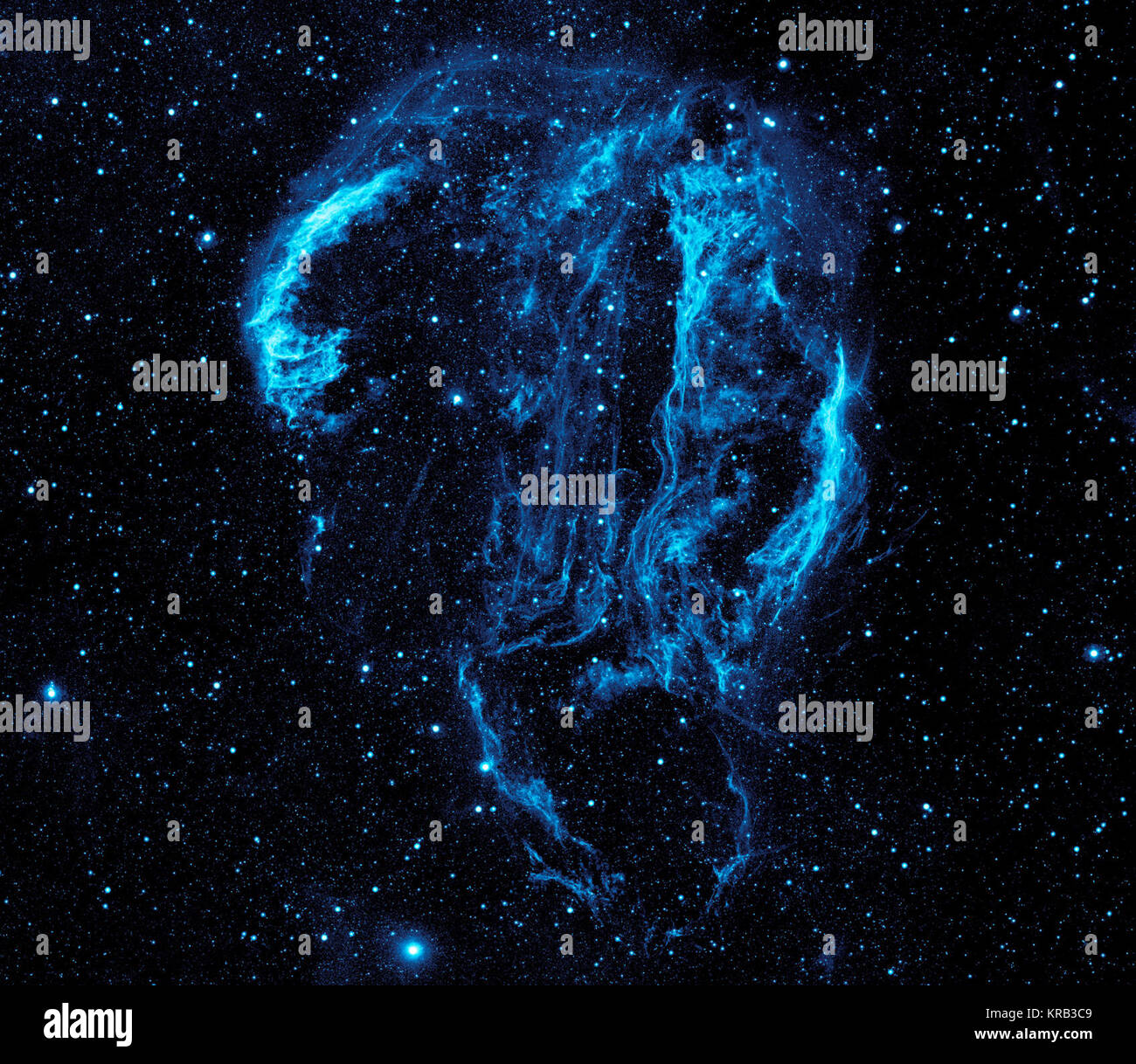 Uv-Bild der Cygnus Loop Nebula Erntegut Stockfoto