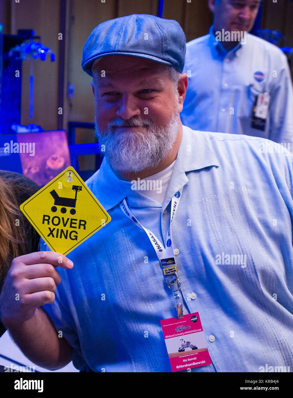 X-Standard Abraham Benrubi bei der NASA Soziale Stockfoto