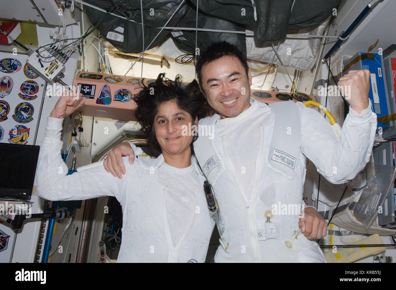 ISS-32 Amerikanische EVA Sunita Williams und Akihiko Hoshide Stockfoto