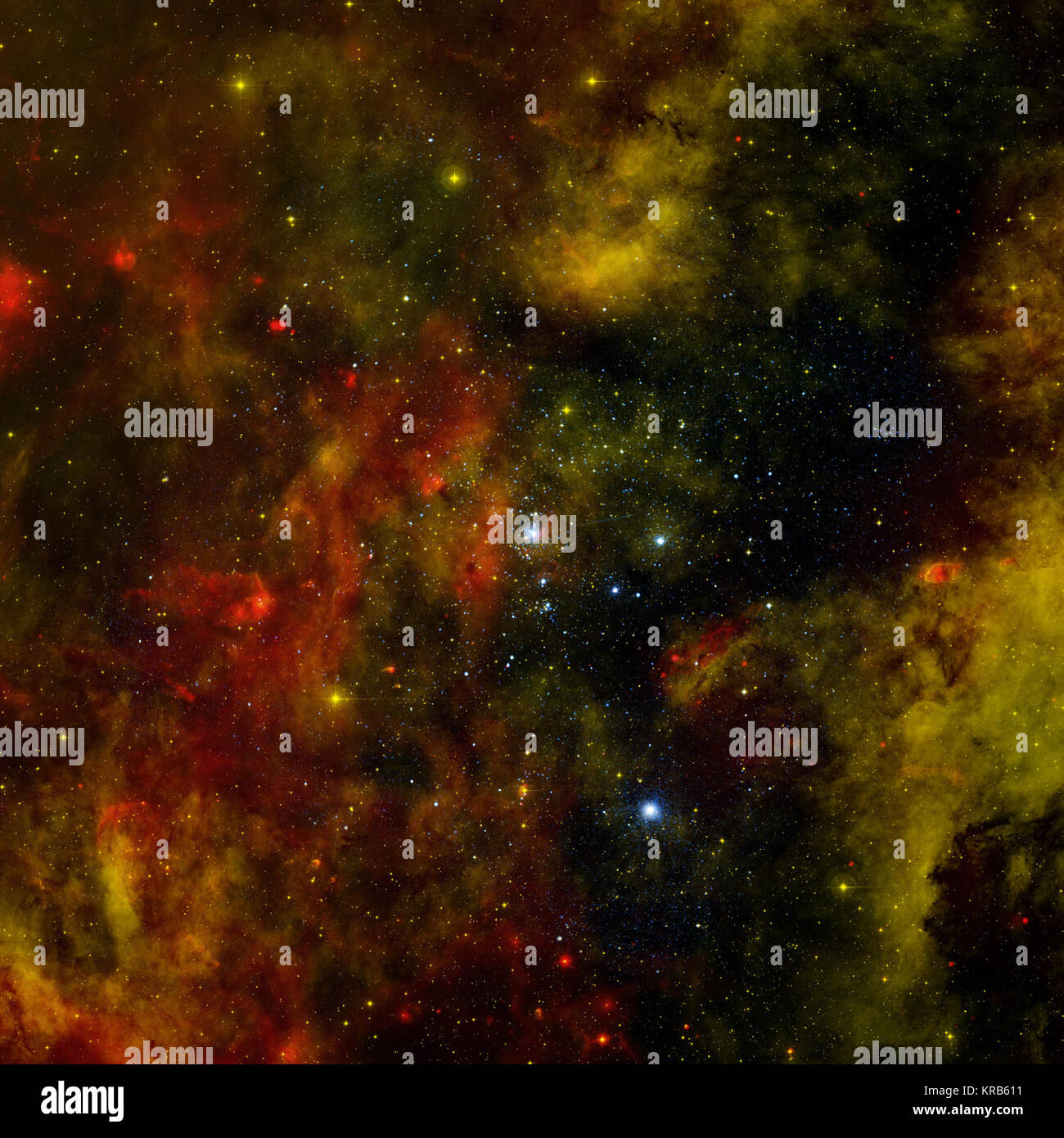 Die Milchstraße und andere Galaxien im Universum Hafen viele junge Sternhaufen und Verbände, die jeweils hunderte bis tausende von heißen, massive, junge Stars wie A- und B-Stars bekannt. Der Sternhaufen Cygnus OB2 enthält mehr als 60 O-Typ Sterne und über Tausend B-Typ Sterne. Tiefen Beobachtungen mit der NASA Chandra X-ray Observatory sind benutzt worden, die X-ray Emission von den heißen äußeren Atmosphären, oder coronas, junger Sterne im Cluster zu erkennen und zu untersuchen, wie diese faszinierenden star Fabriken entstehen und sich entwickeln. Über 1.700 Röntgenquellen entdeckt wurden, darunter rund 1.450 dachte Stockfoto