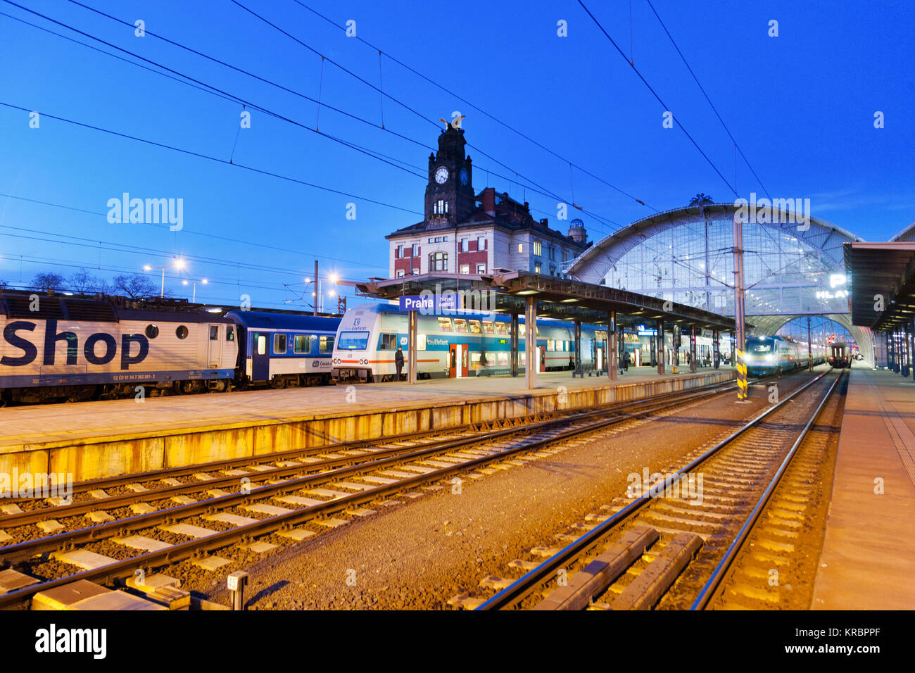 SC Super City Pendolino 680, Hlavni nadrazi, wilsonovo Wilsonova ulice, Nove Mesto, Praha, Ceska Republika/Wilson Hauptbahnhof, Prag, Czec Stockfoto