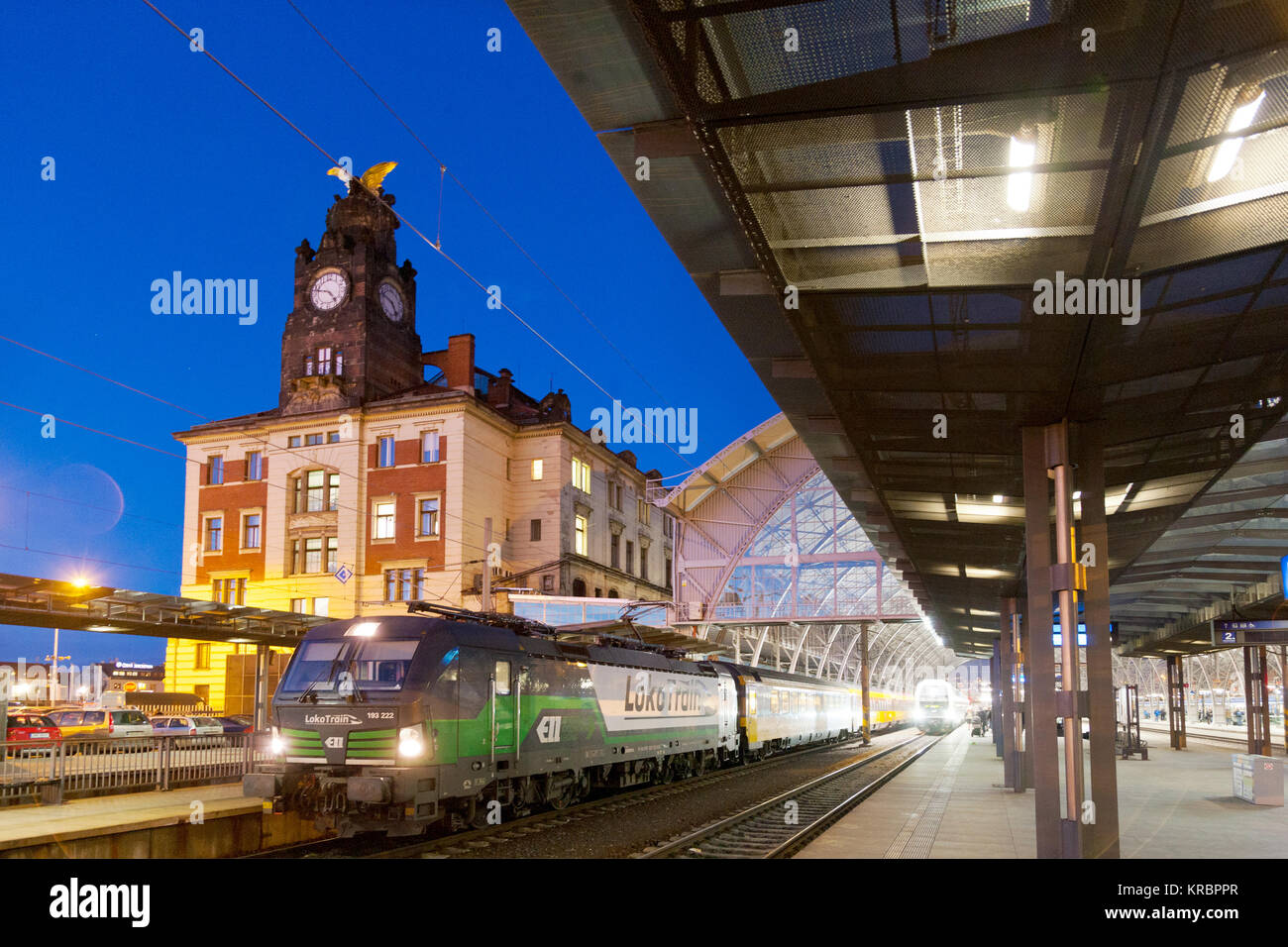 Hlavni nadrazi, wilsonovo Wilsonova ulice, Nove Mesto, Praha, Ceska Republika/Wilson Hauptbahnhof, Prag, Tschechische Republik Stockfoto