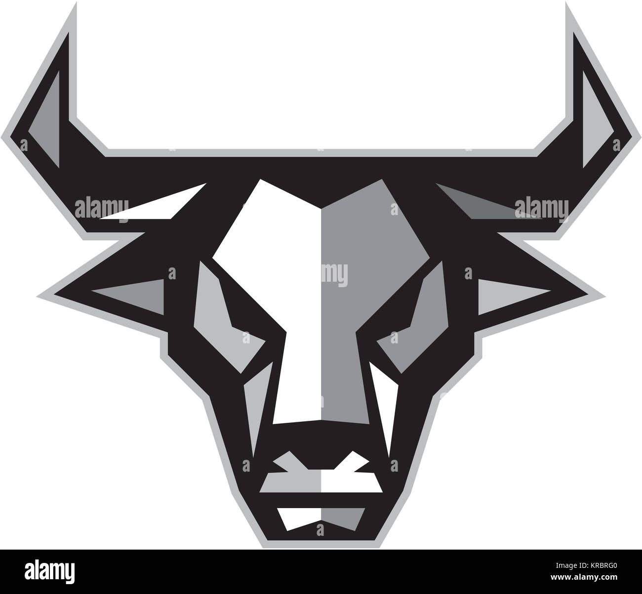 Bull Kuh Kopf niedrige Polygon Stockfoto
