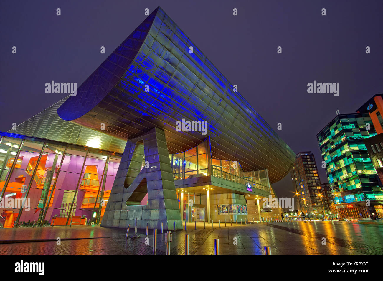 Das Lowry Theatre in Salford Quays, Salford, Greater Manchester. Stockfoto