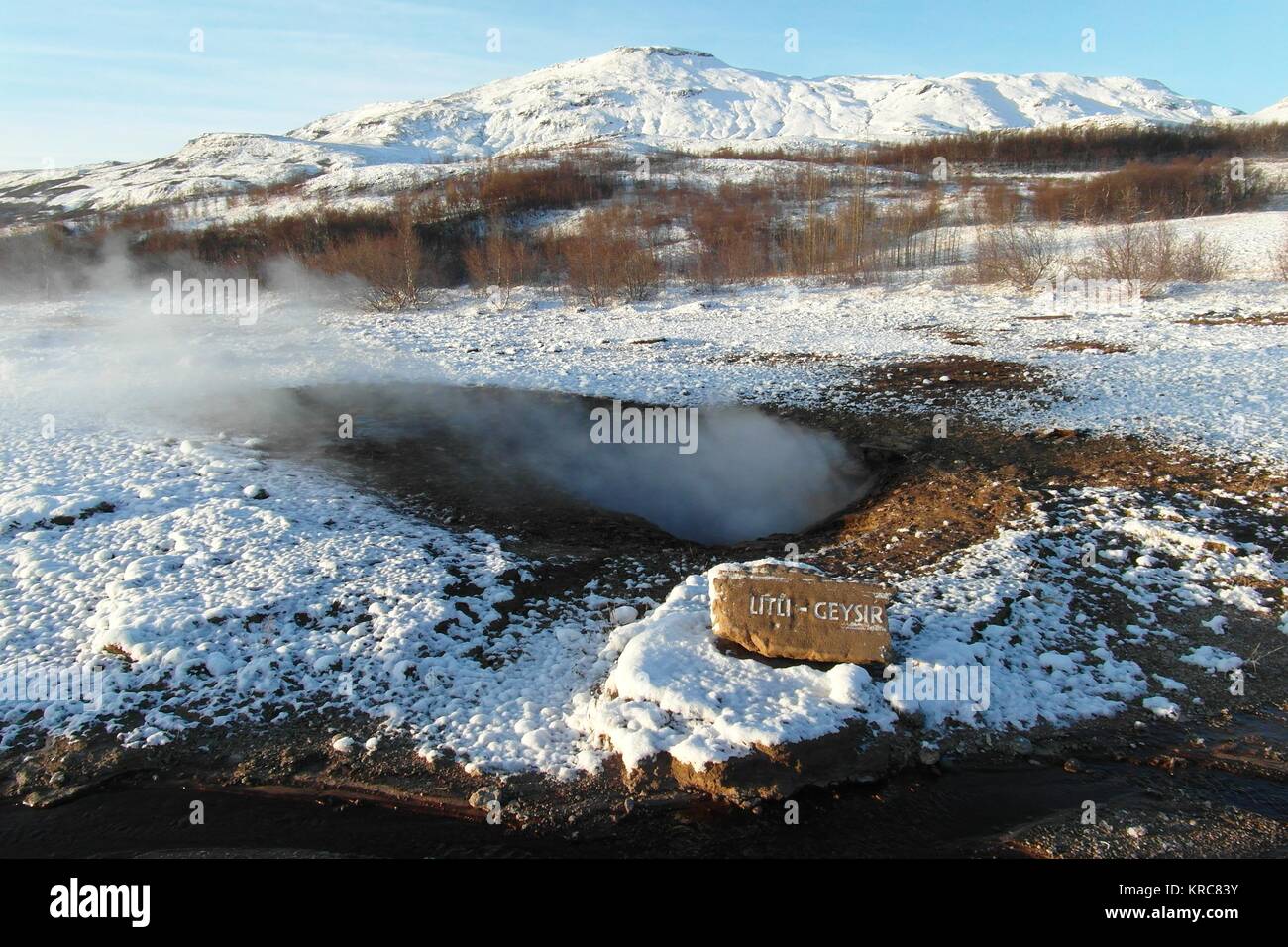 Fantastisches Island und Hauptstadt Reykjavik Stockfoto