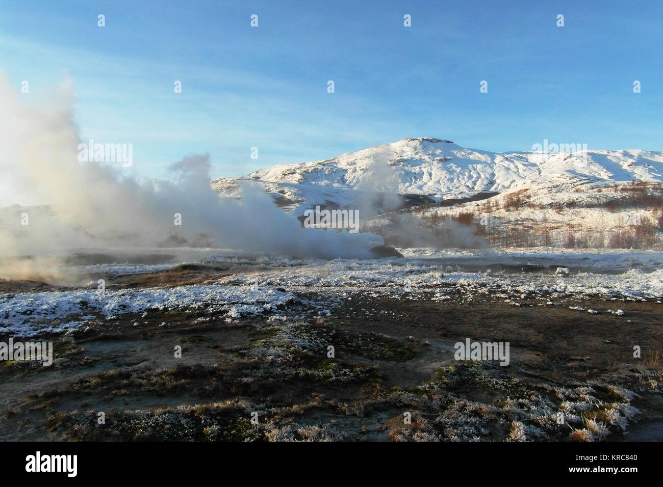 Fantastisches Island und Hauptstadt Reykjavik Stockfoto