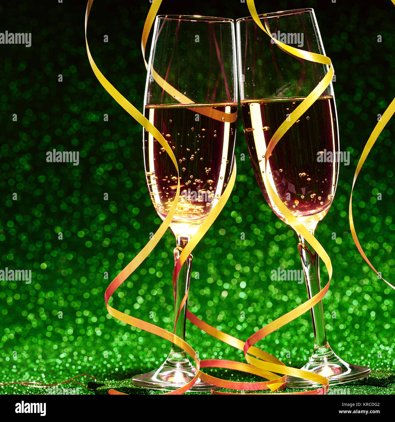 Paar Glas Champagner Stockfoto