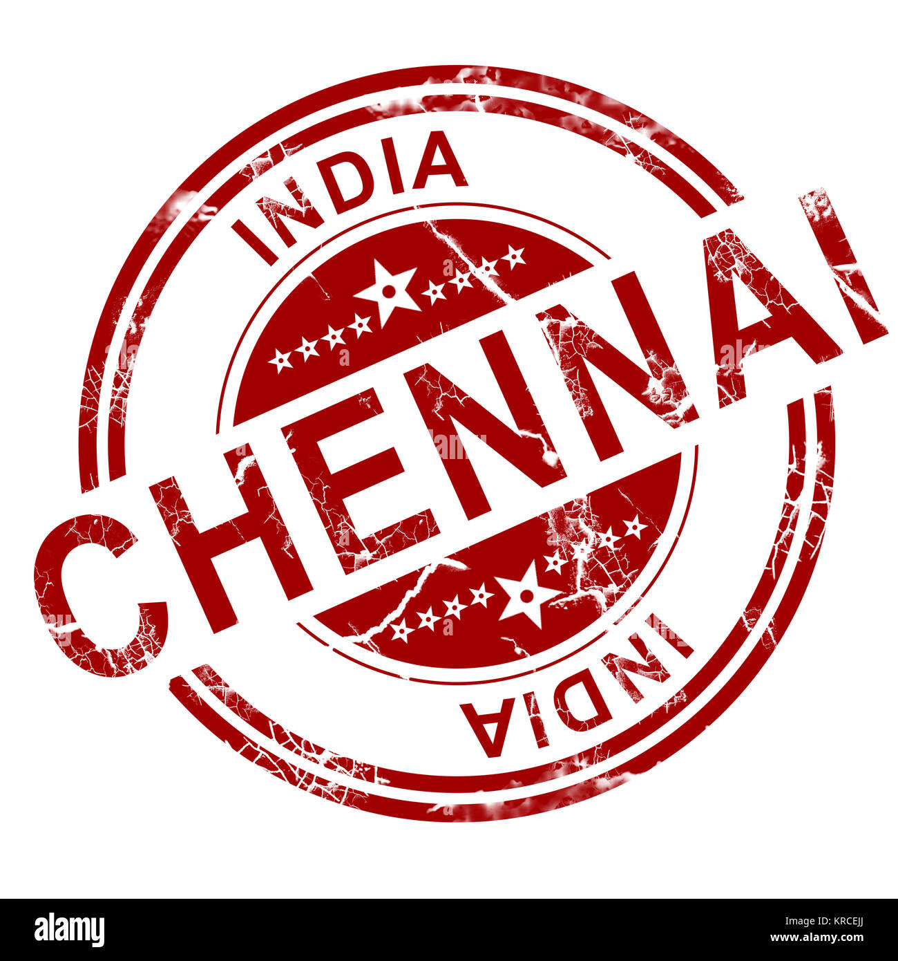 Red Chennai Stempel Stockfoto