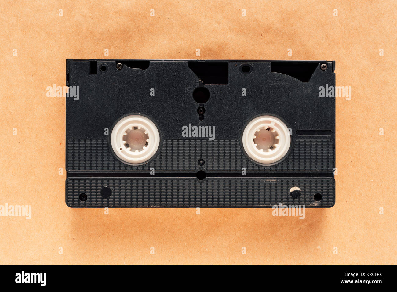 Verwendet VHS (Video Home System) Video Kassette, Retro Technologie Stockfoto