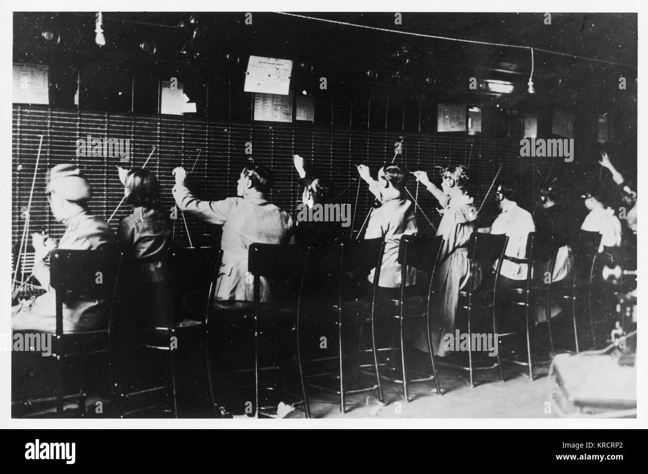 Russische Revolution - Telefon Exchange durch die revolutionären Truppen gefangengenommen. Datum: Oktober 1917 Stockfoto
