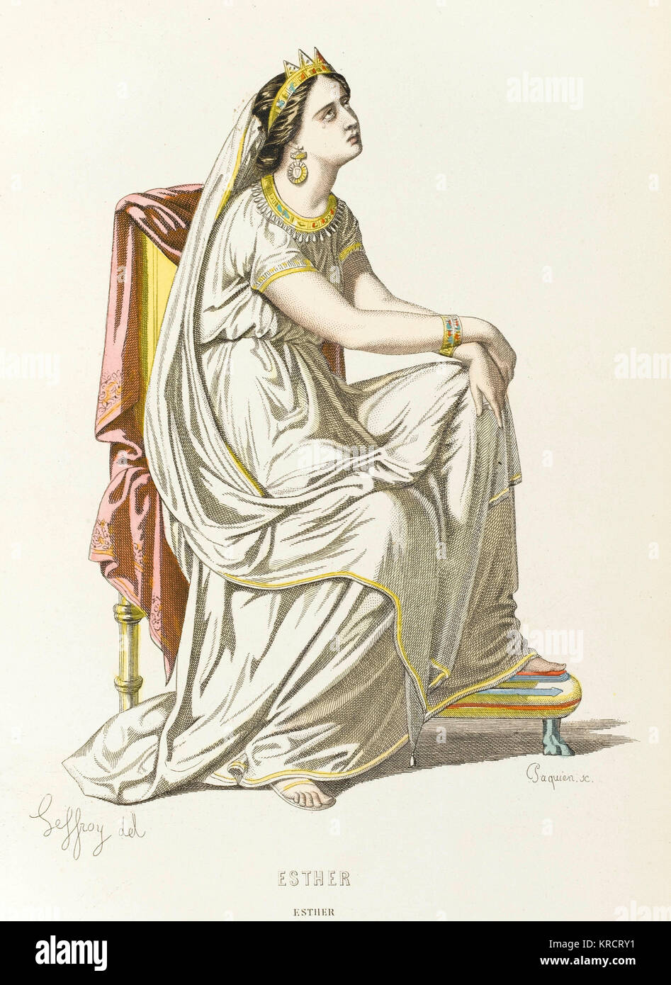 Esther, der Königin von Persien, wie sie von Jean Racine in seinem Spiel "Esther" Datum dargestellt: Stockfoto