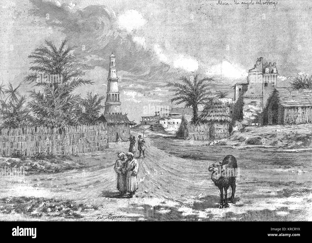 Jemen - Mocha - 1883 Stockfoto