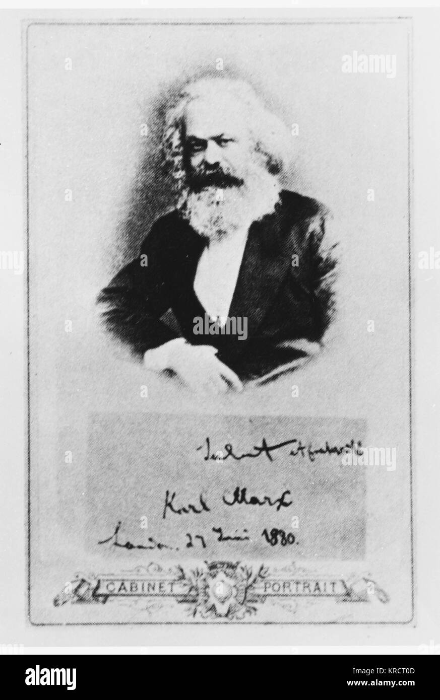 KARL MARX/SCHRANKFOTO Stockfoto