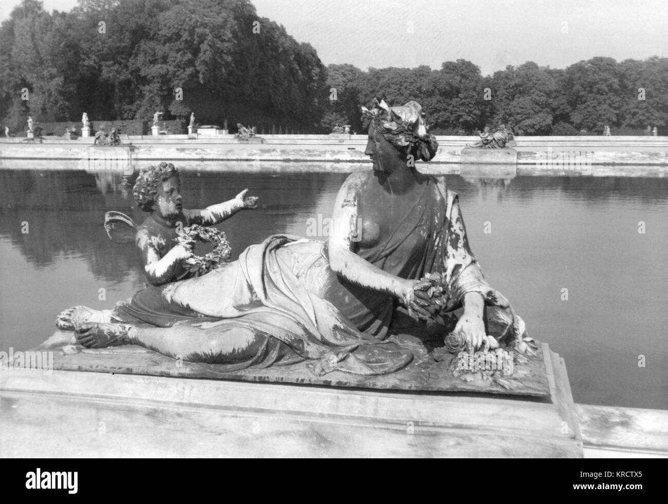 Statue auf dem Gelände von Versailles, Frankreich Stockfoto