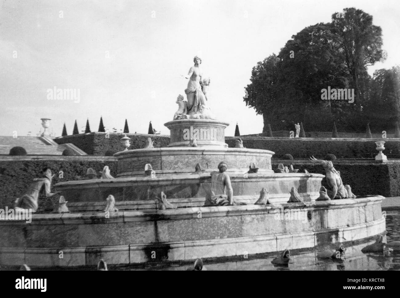 Brunnen auf dem Gelände von Versailles, Frankreich Stockfoto