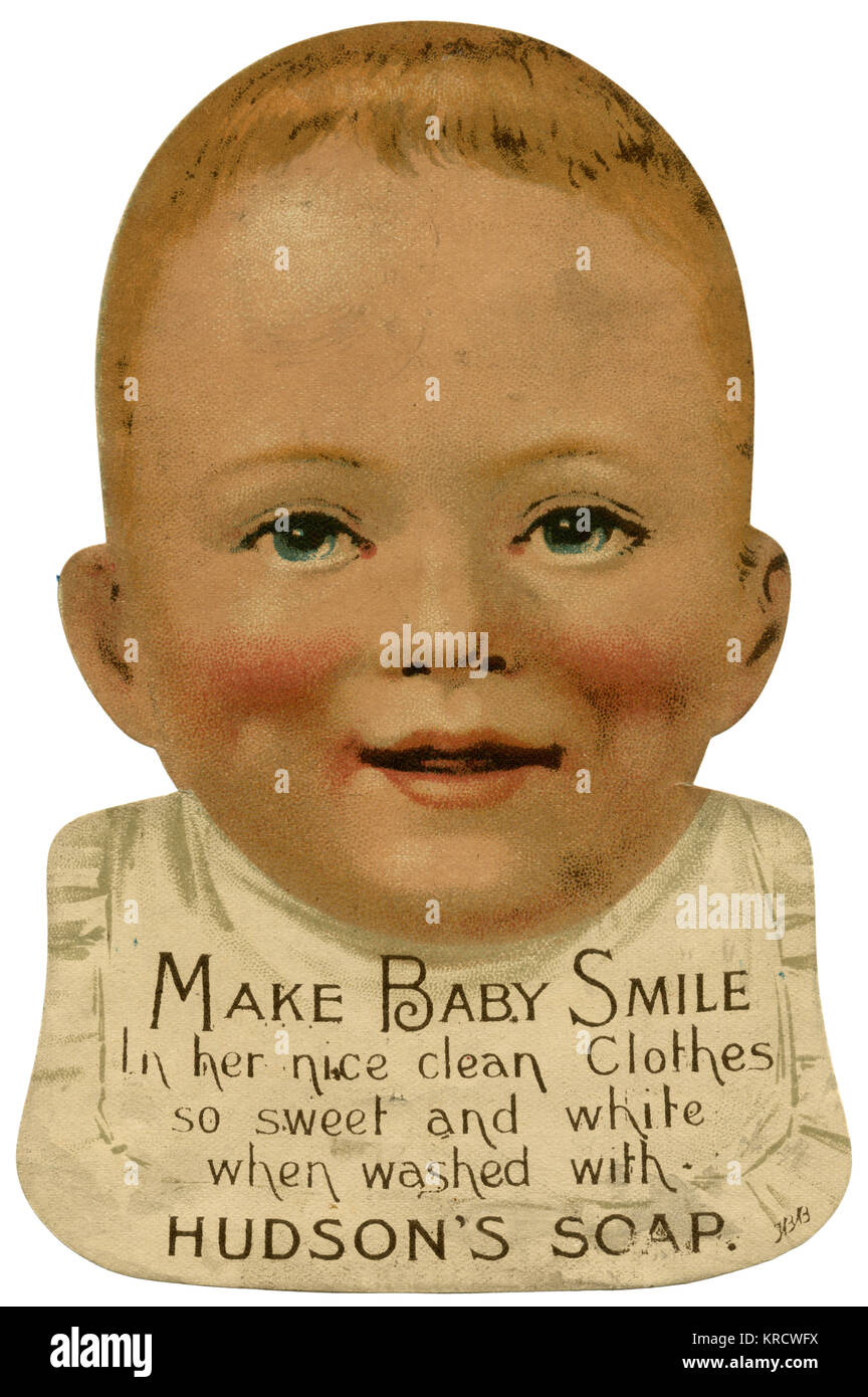 Werbung für Hudson's Soap 1900er Stockfoto