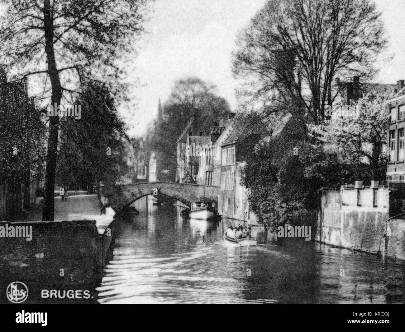 Quai Vert und Pont du Cheval, Brügge, Belgien Stockfoto