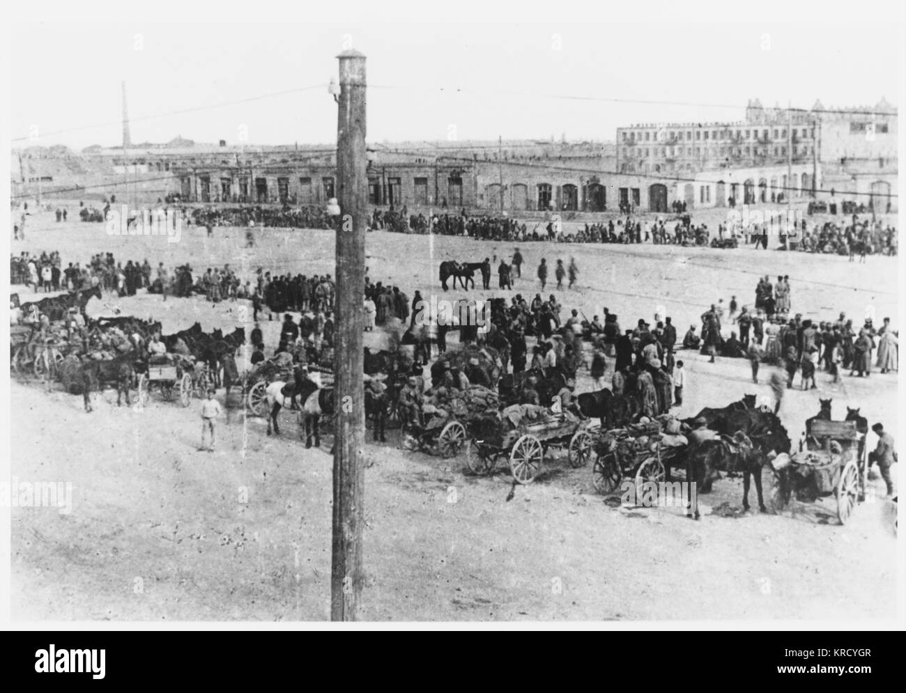 Rote Armee lagerten sich in Baku. Datum: 1920 Stockfoto