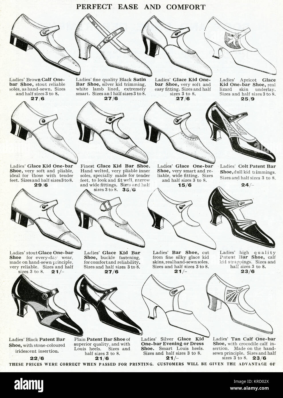 Perfekte Ruhe und Behaglichkeit, meine Damen Schuhe. Datum: ca. 1926 Stockfoto