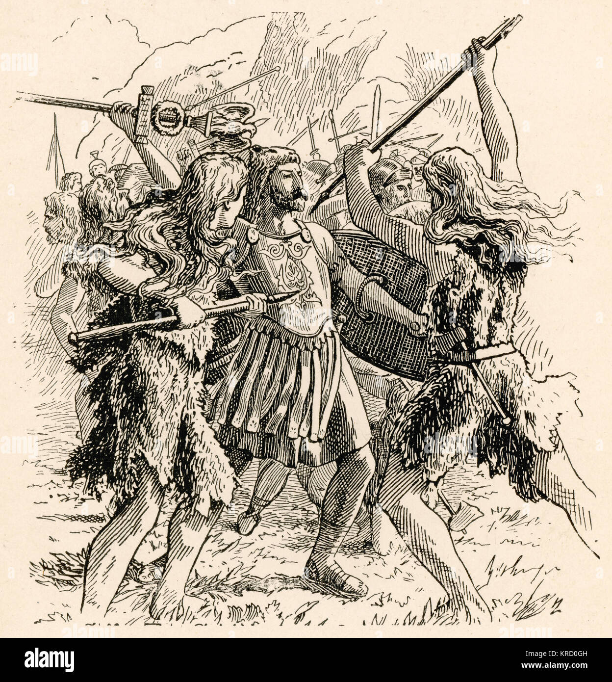 Roman Standard Bearer (Werft den Adler) Stockfoto