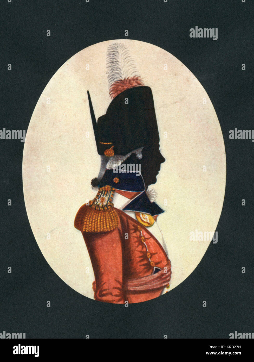 Porträt eines Gefreiten in einem englischen Regiment, 18.. Jahrhundert Stockfoto