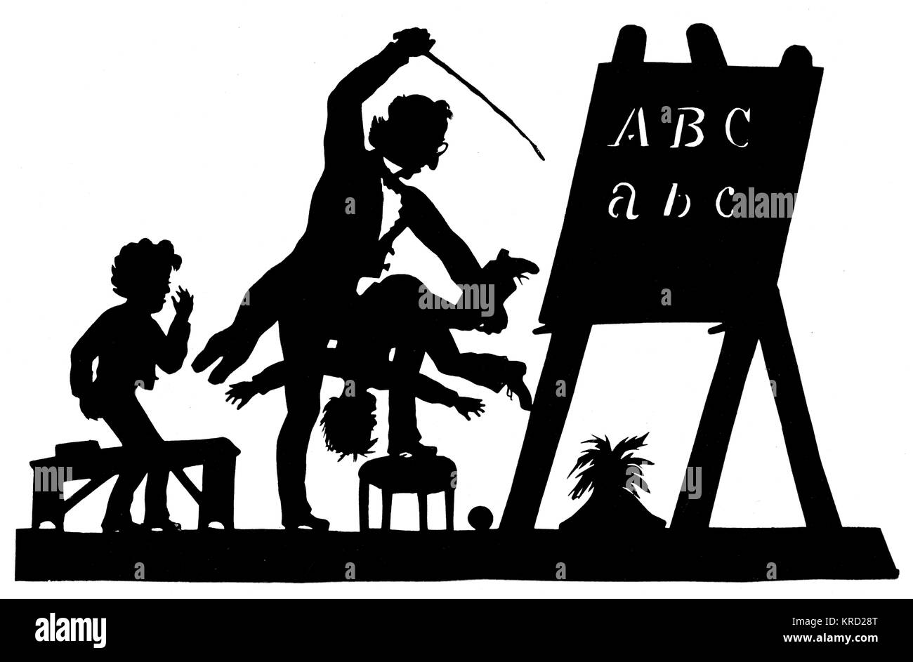 Ein schmerzhaftes Thema - die Silhouette von Konewka Stockfoto