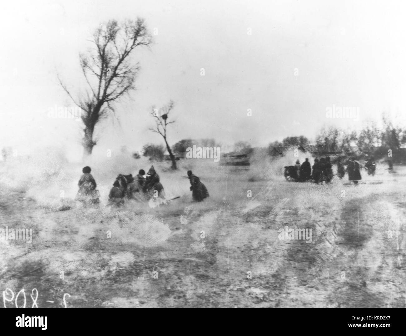 Russisch-Japanischer Krieg, Russische Artillerie Stockfoto