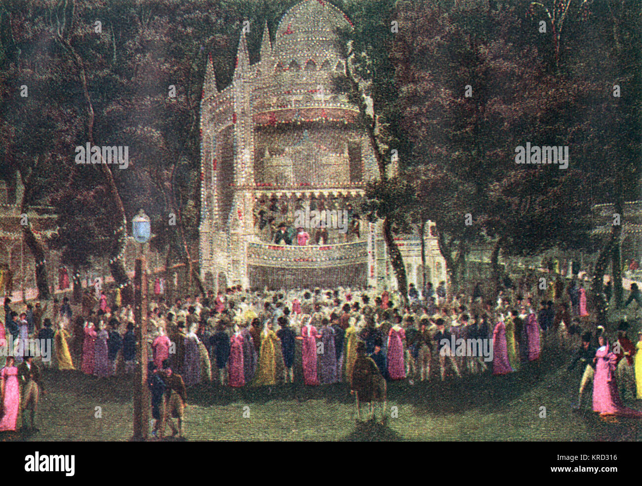 Vauxhall Pleasure Gardens am Gala-Abend, 1804 Stockfoto