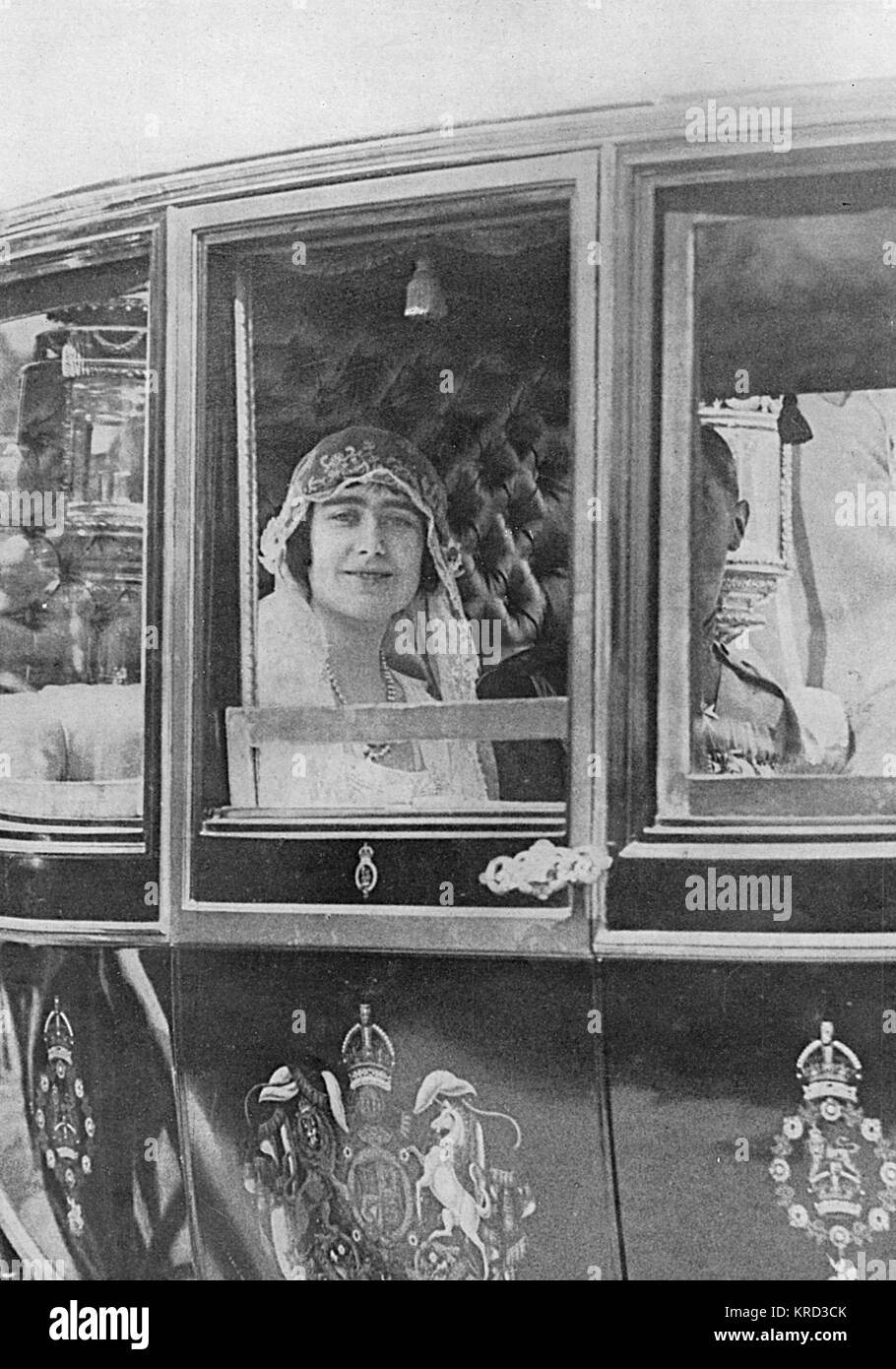 Königliche Hochzeit, 1923 - Herzogin und Herzogin von York, Rückkehr von ABB Stockfoto
