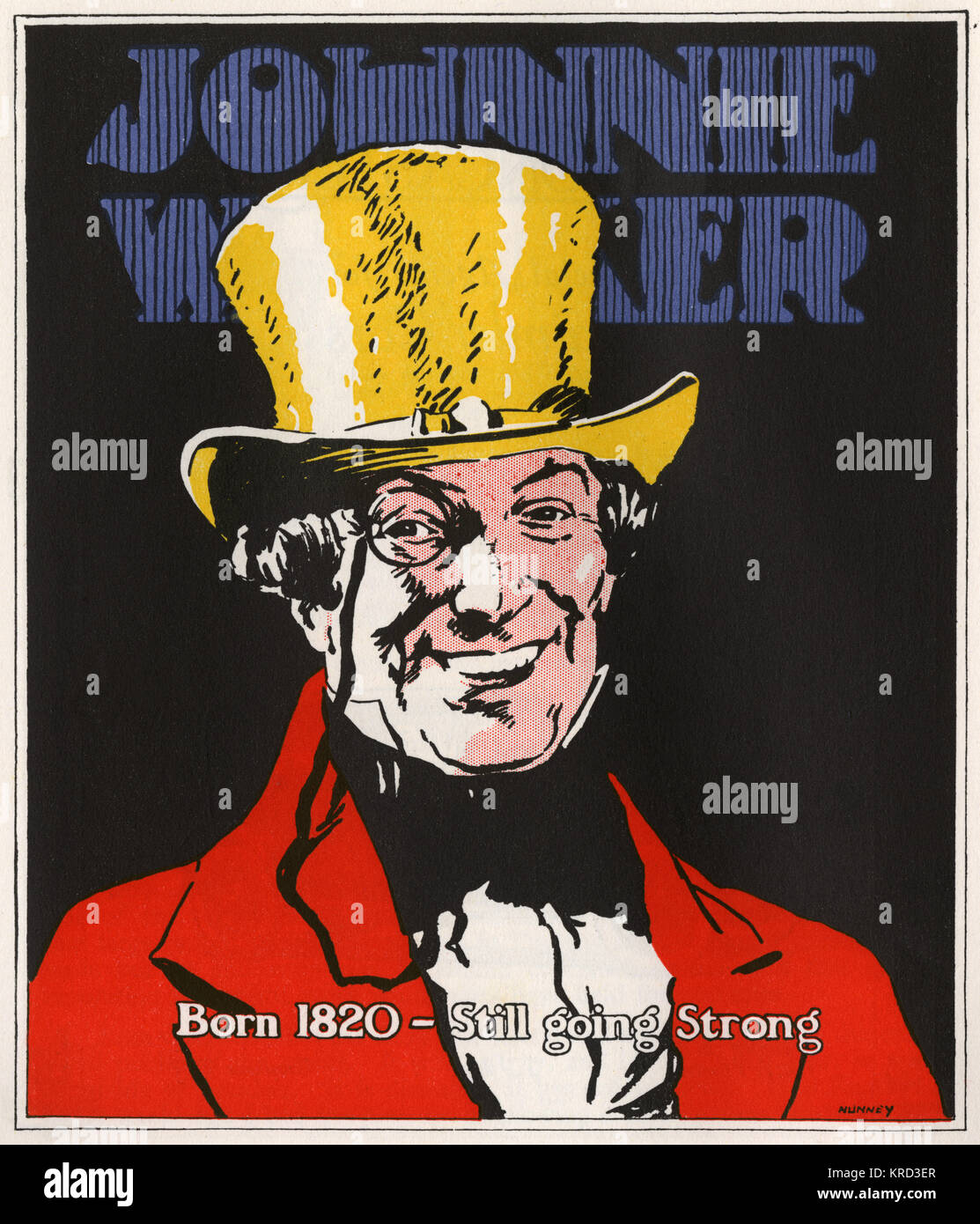 Eine Werbung für Johnnie Walker Whisky - noch stark. Datum: 1927 Stockfoto