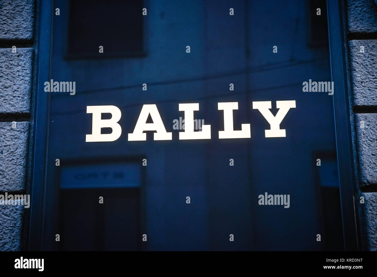 Mailand - 9. Oktober 2016: Bally in Mailand Stockfoto