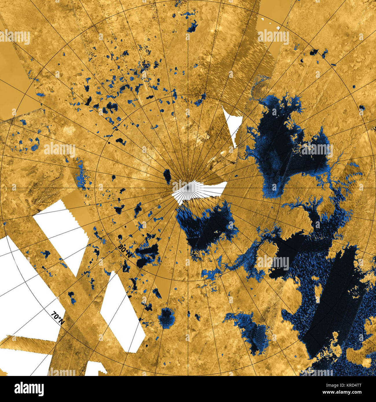 PIA 17655 - Titan Nordpolargebiet Stockfoto