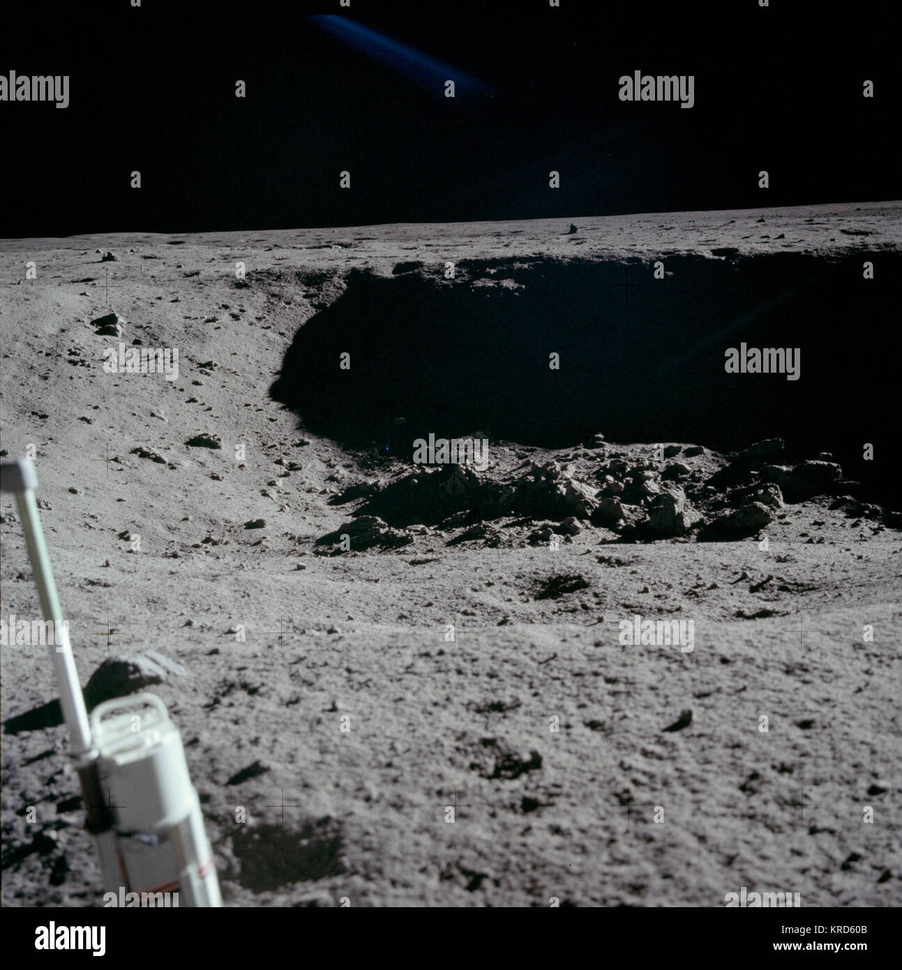 Apollo 11 Little West Krater Stockfoto