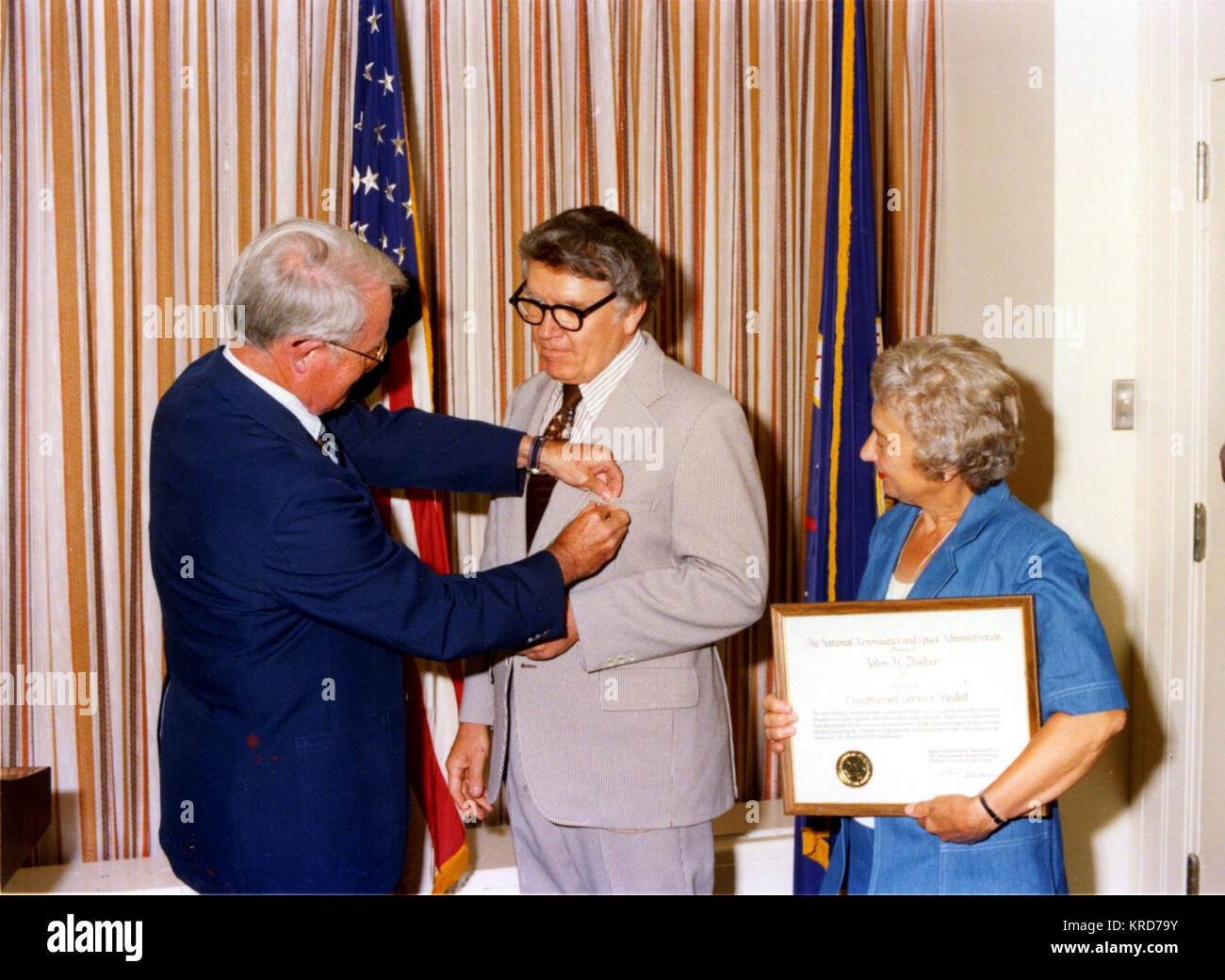 Disher NASA außergewöhnlichen Service Award 1980 Stockfoto