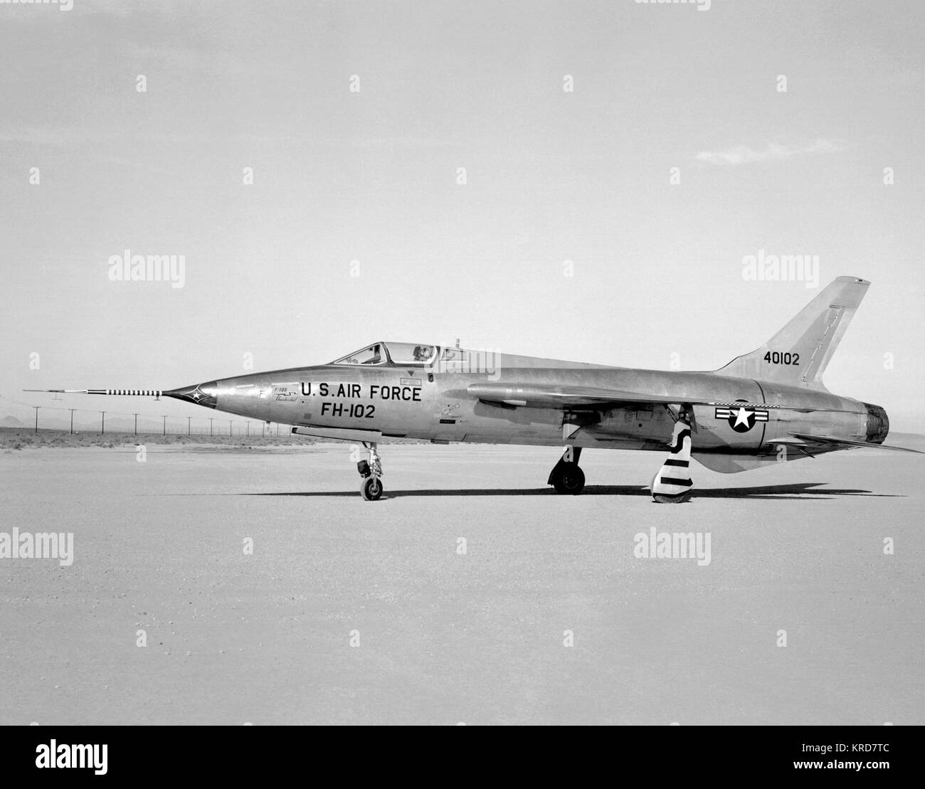 F-105B auf der Edwards AFB 1959 Stockfoto