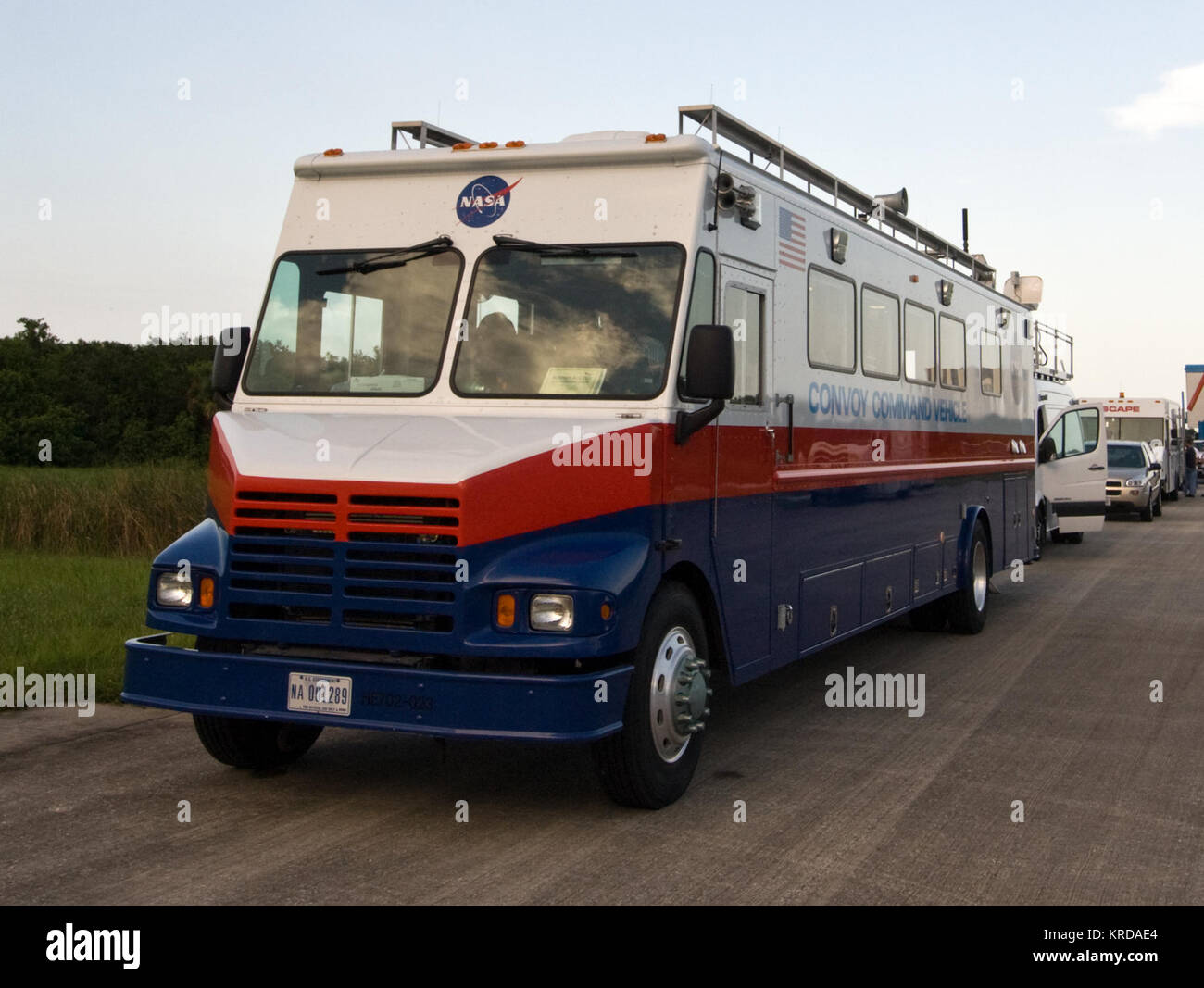 NASA-Konvoi Befehl Fahrzeug Stockfoto