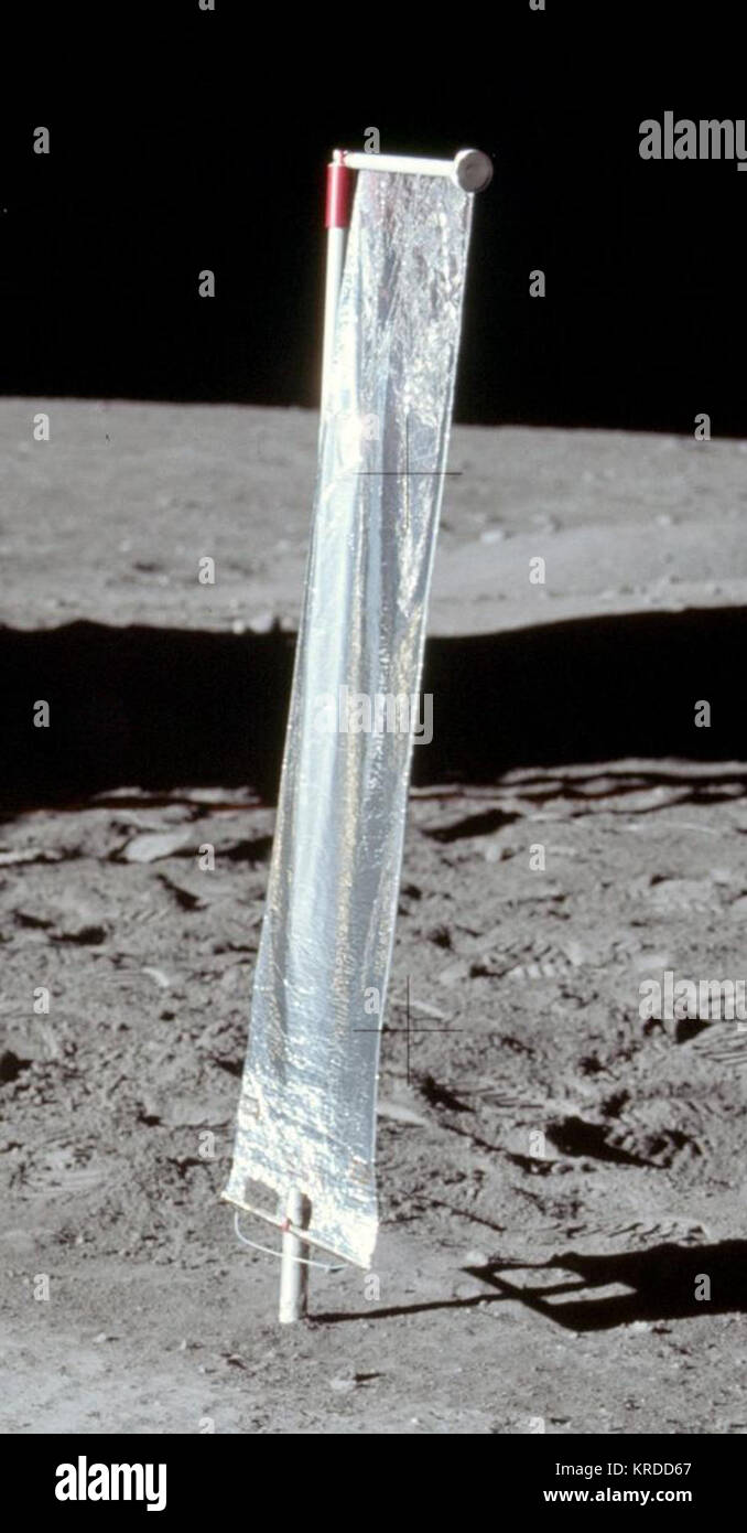 Sonnenwindsegel-Apollo-11 Stockfoto