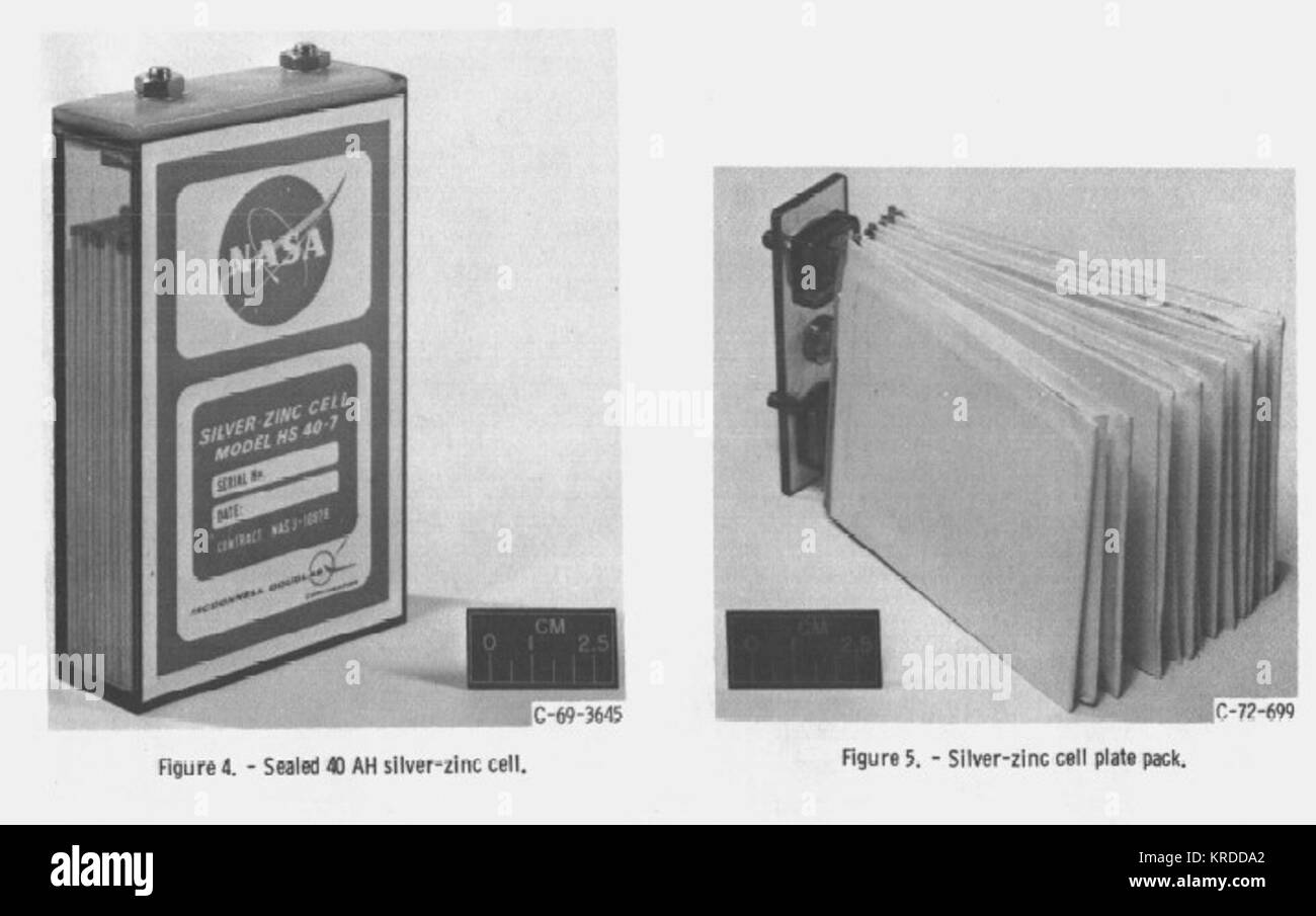 Silber Zink Zelle Stockfoto