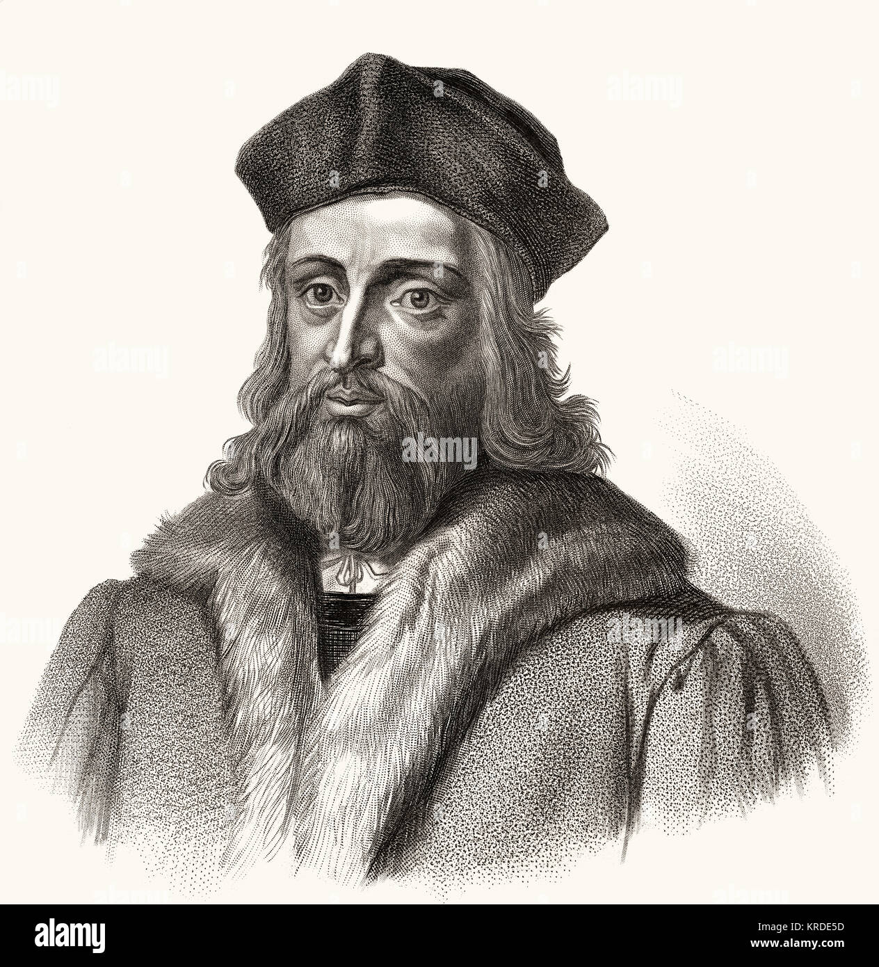 Hieronymus von Prag, Hieronymus von Prag, ca. 1365-1416, ein Böhmisches Gelehrter und Gründer der hussitischen Bewegung Stockfoto