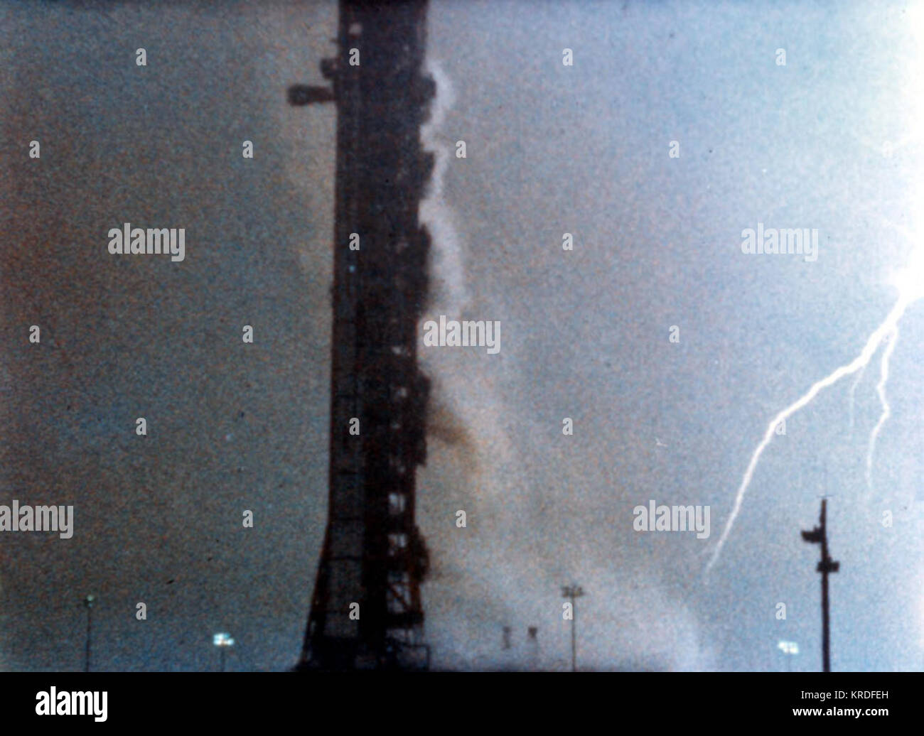 Apollo 12 Blitzeinschlag Stockfoto