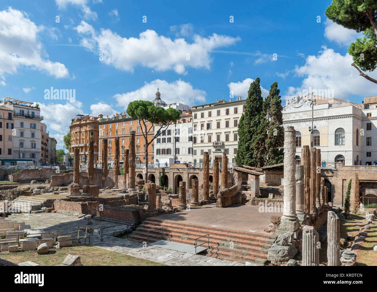 Largo di Torre Argentina im historischen Zentrum, Rom, Italien Stockfoto