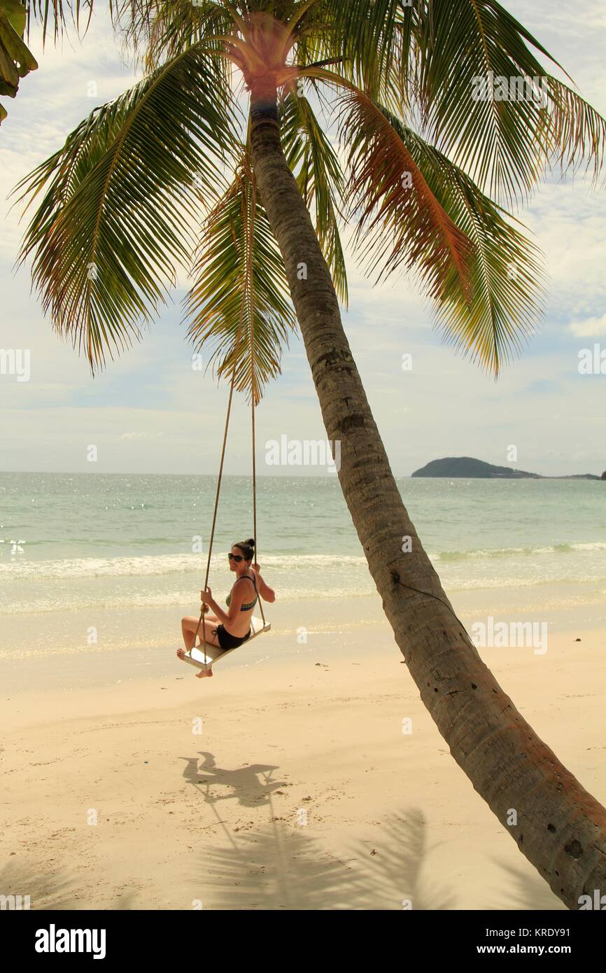 Bai Sao (Star Beach) schwingen, Insel Phu Quoc, Vietnam Stockfoto