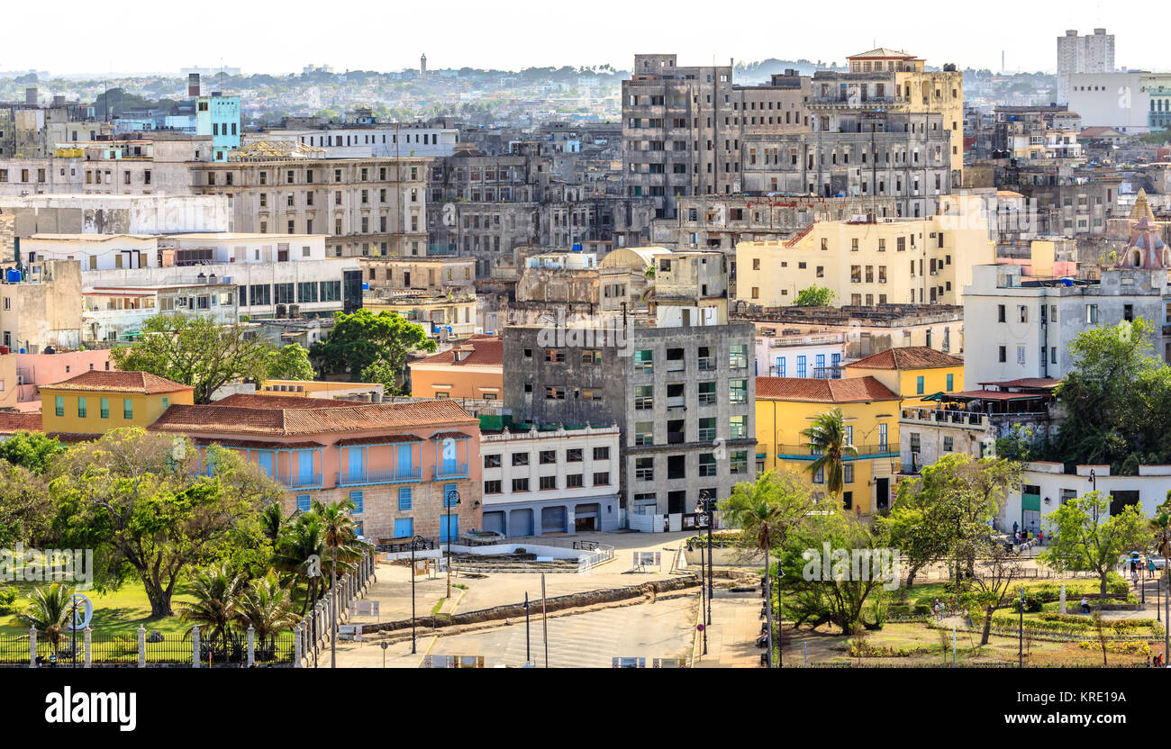 Zur Malecon Street und Altstadt, Havanna, Kuba Stockfoto