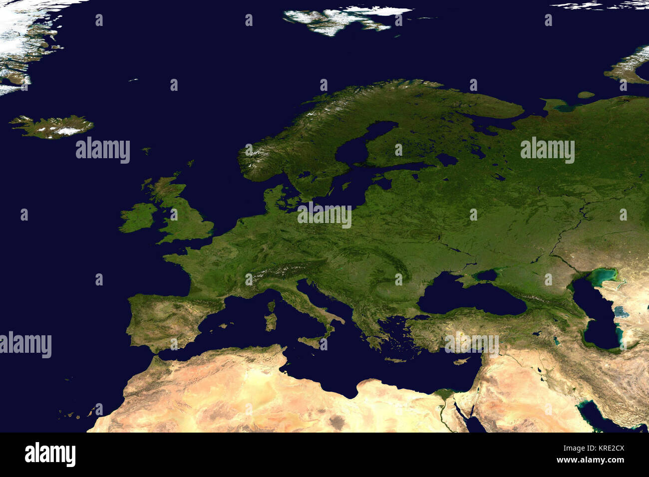 Europa Thema Bild Satellitenbild Stockfoto