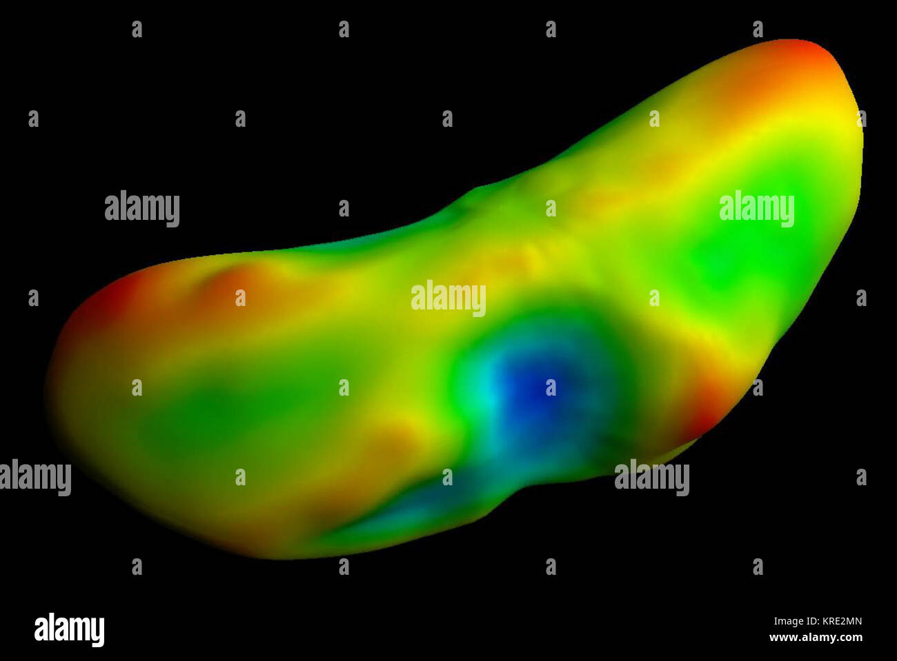 Eros-Topography Karte Stockfoto