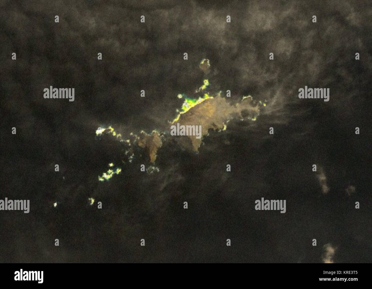 Ilots des Apotres - Landsat 7 Stockfoto