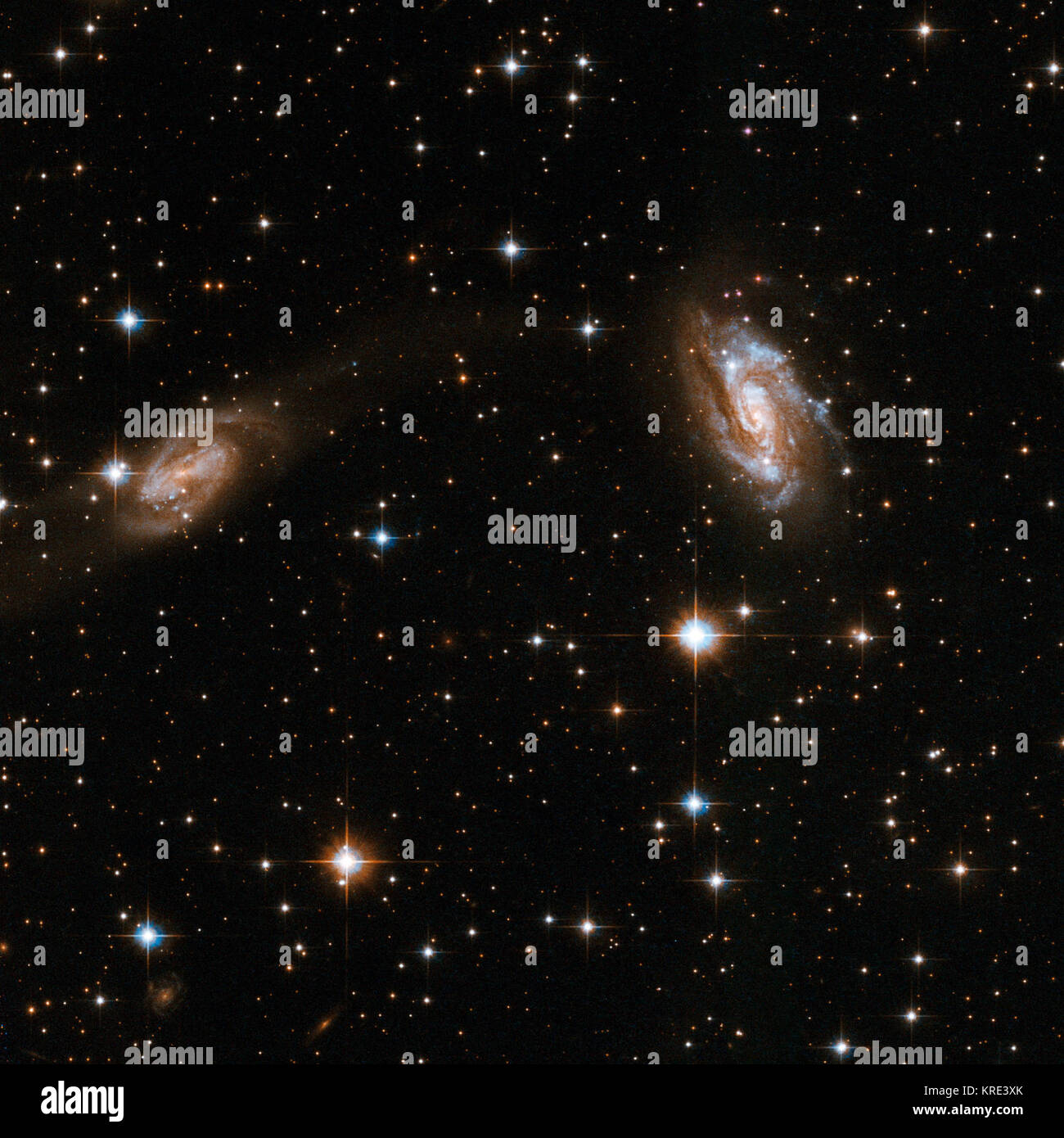 Hubble Interaktion Galaxy IRAS 18090 (2008-04-24) Stockfoto