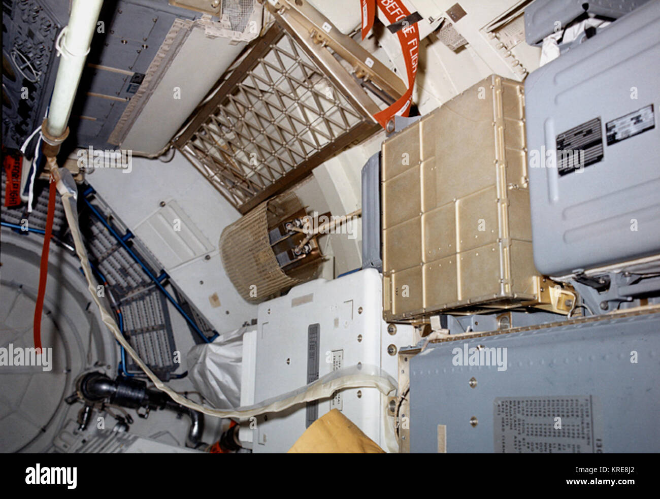 Innenansicht von MDA. Anzeigen von Quadrant Im AFT die Hälfte der MDA zwischen + y-Achse und Z-Achse. (MIX-DATEI) Skylab mehrere Docking Adapter - Interne nach Ansicht 7034689 Stockfoto