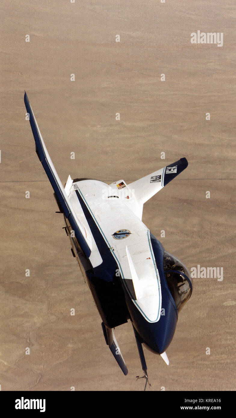 X-31 in Steilkurven Flug Stockfoto