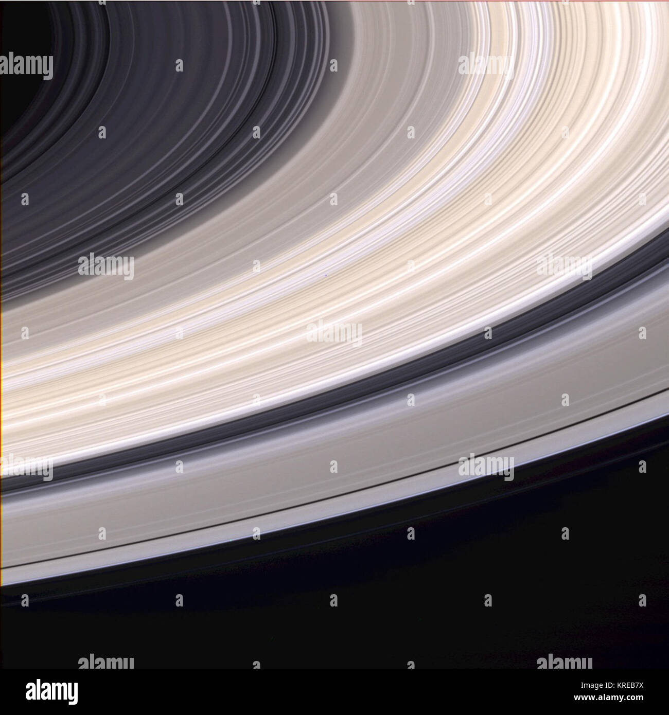 Anelli di Saturno a Colori naturali Stockfoto